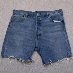 Levis Premium 501 '93 Cut-Off Jean Shorts Mens 36 Blue 7" Inseam Denim Jorts‎